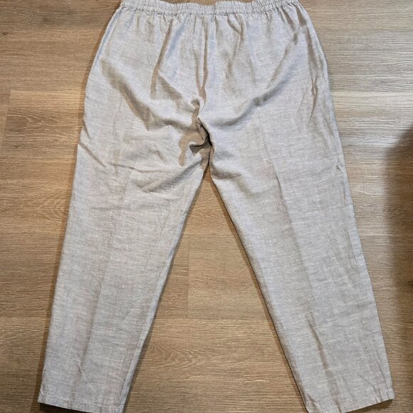 Eileen Fisher Women's Large Hemp And Organic Cotton Blend Straight Leg Pant Gray - Picture 7 of 7